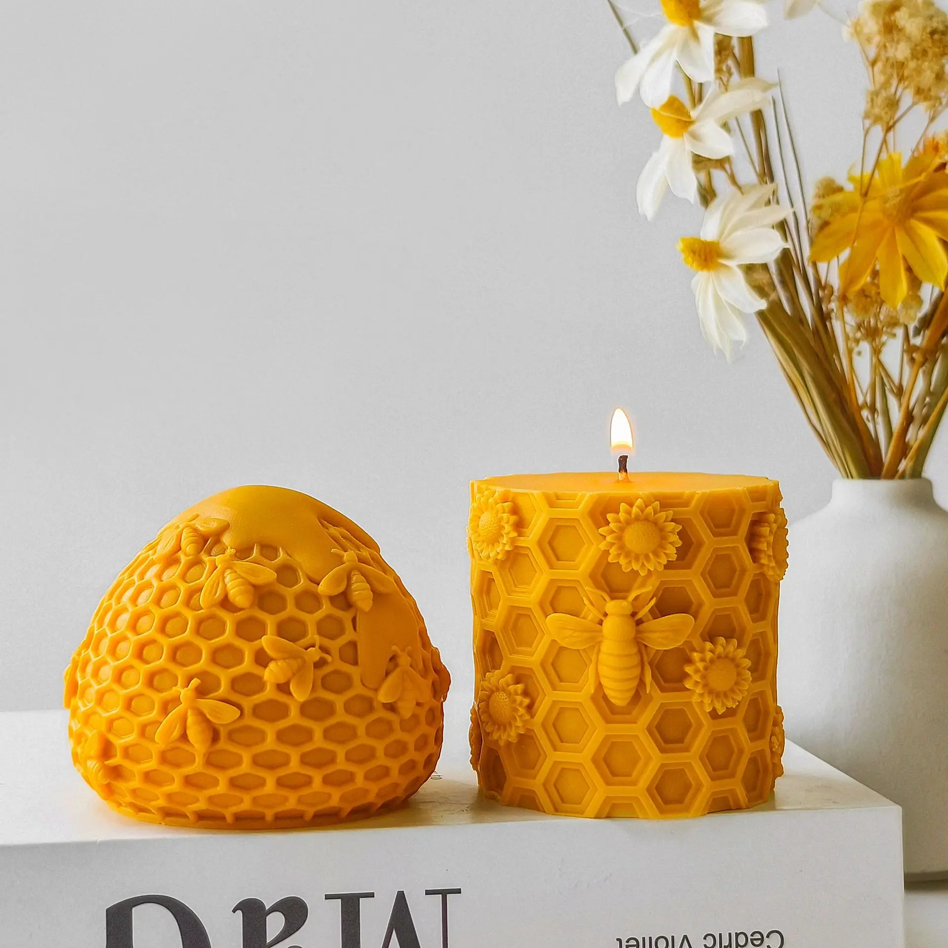 Bee Nest Silicone Mold DIY Aromatherapy Candle Handmade Soap Mold Creative Ornament Plaster Resin Mold Home Decor Honeycomb Mold