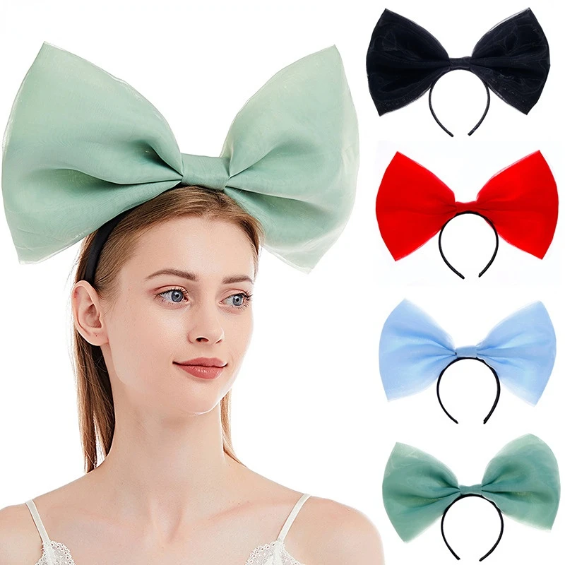 Women Big Bow Headband Bowknot Hair Bands Party Decoration Cosplay Costume Headwear Headpiece Wedding  Accessories Christmas