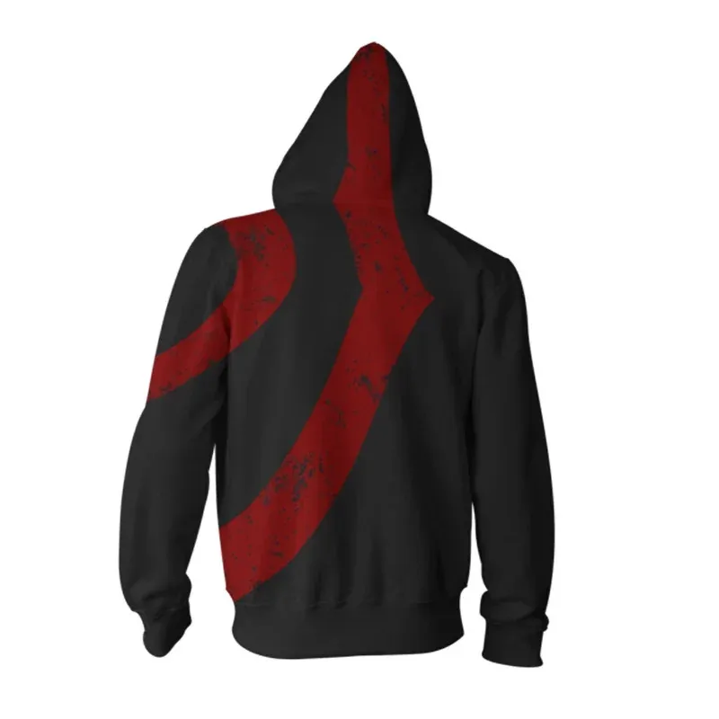 Gioco God of War Costume Kratos Felpe con cappuccio Cosplay Felpa con cappuccio con stampa 3D casual da uomo Felpa con cerniera Cappello Cappotti Giacca Abbigliamento Ou DYv;6,