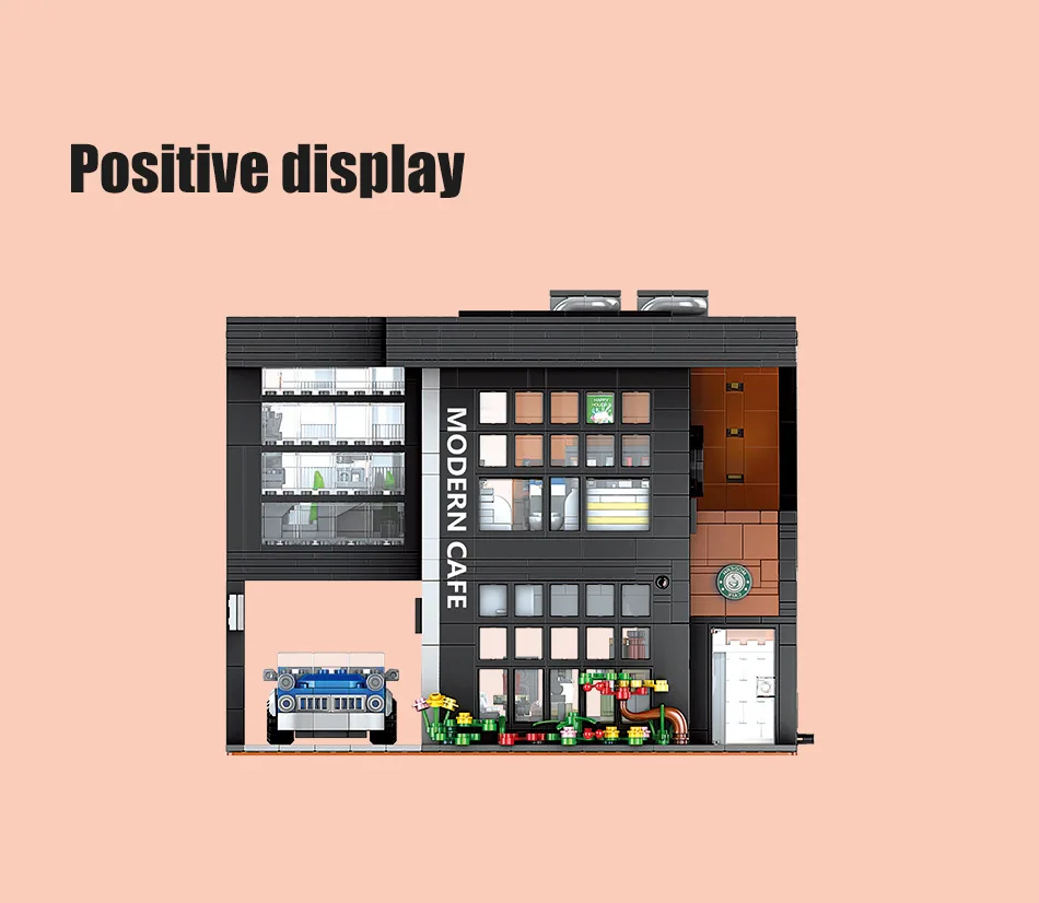 Architektura klocki do budowy klocki kreatywny sklep z kawą klocki do budowy układanka z klocków nowoczesne zabawki kawiarniane dla dziewczynek chłopców dzieci