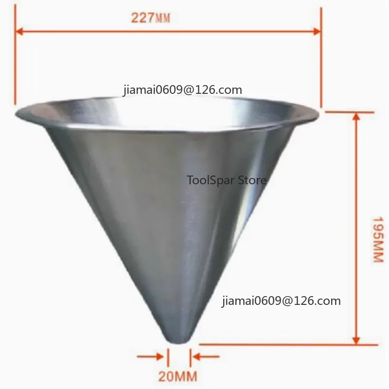 304 Stainless Steel Funnel 22cm, Extra Large Diameter Metal Fuel Funnel for Refueling
