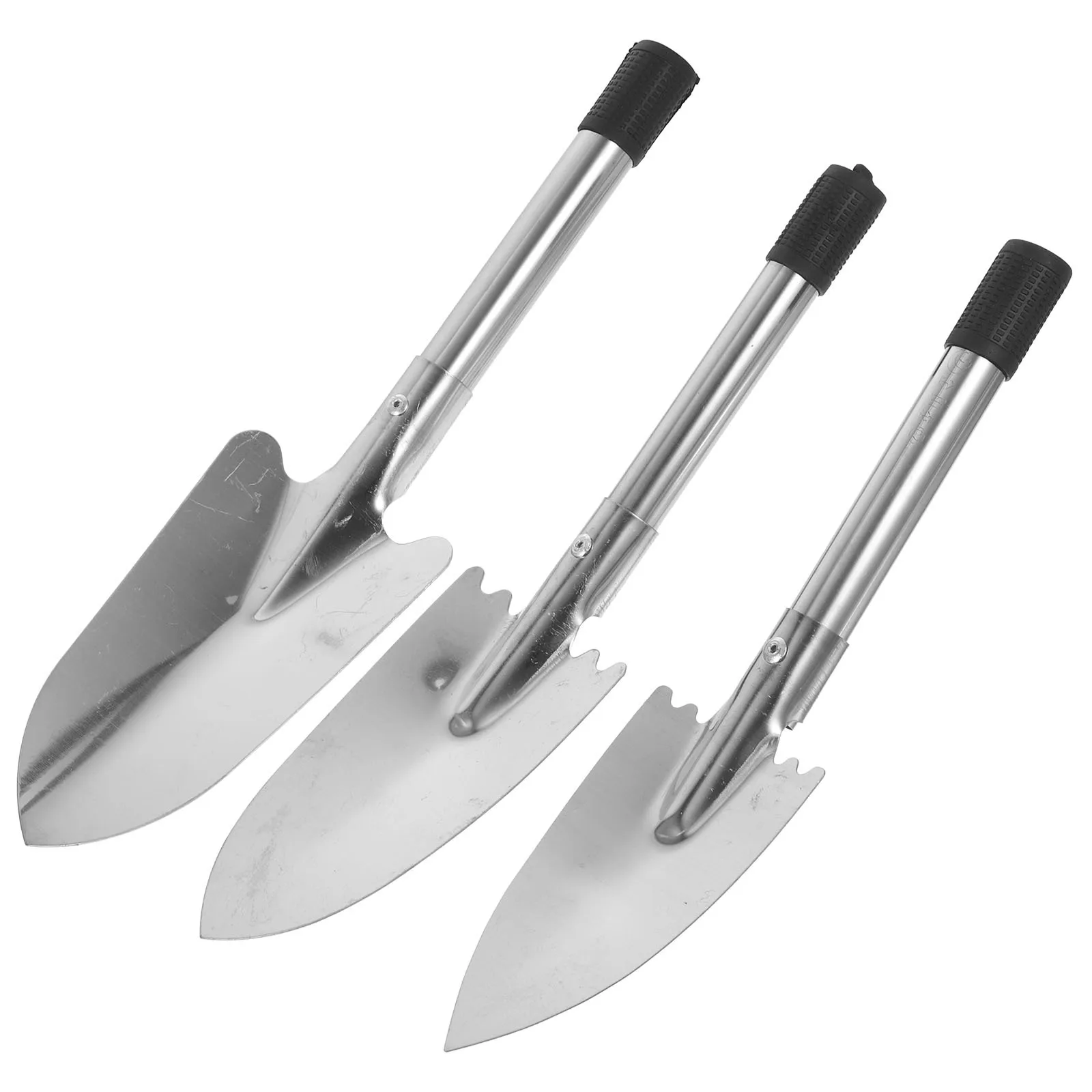 3 pçs espátula de jardim ferramenta manual de metal para escavar plantio transplante mistura de solo de alta resistência fácil aderência jardinagem