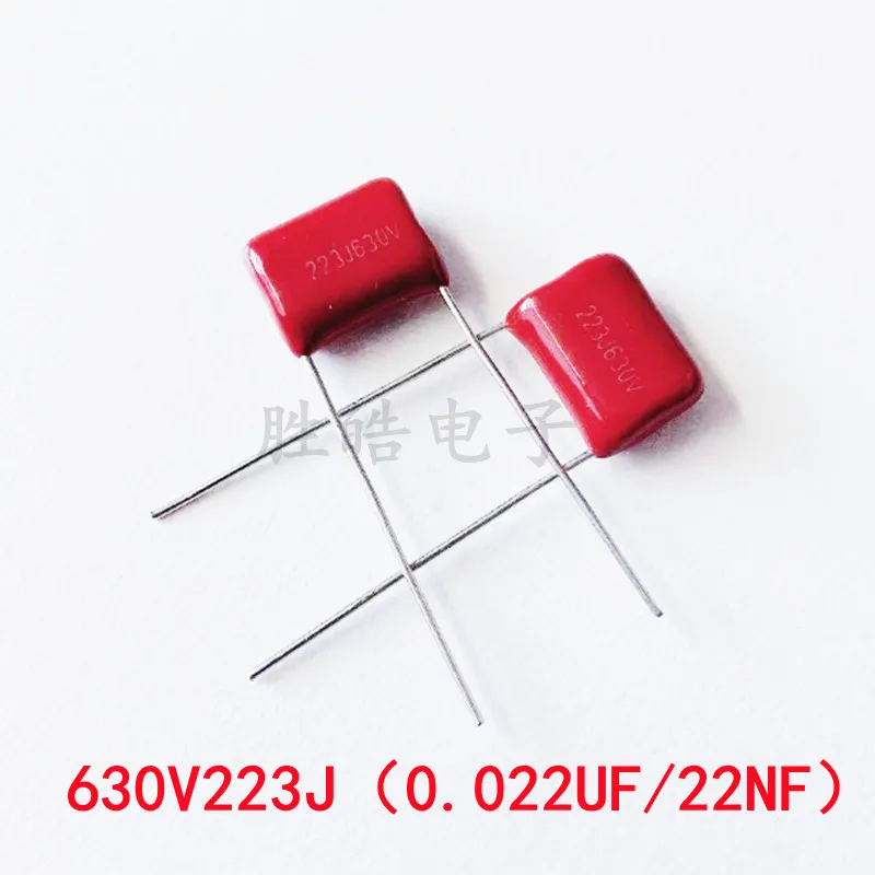 

10piece Good Quality 630V223J DIP High Quality 5% 22NF Pitch 10MM 223 630V 0.022uF CBB Polypropylene Film Capacitor NEW