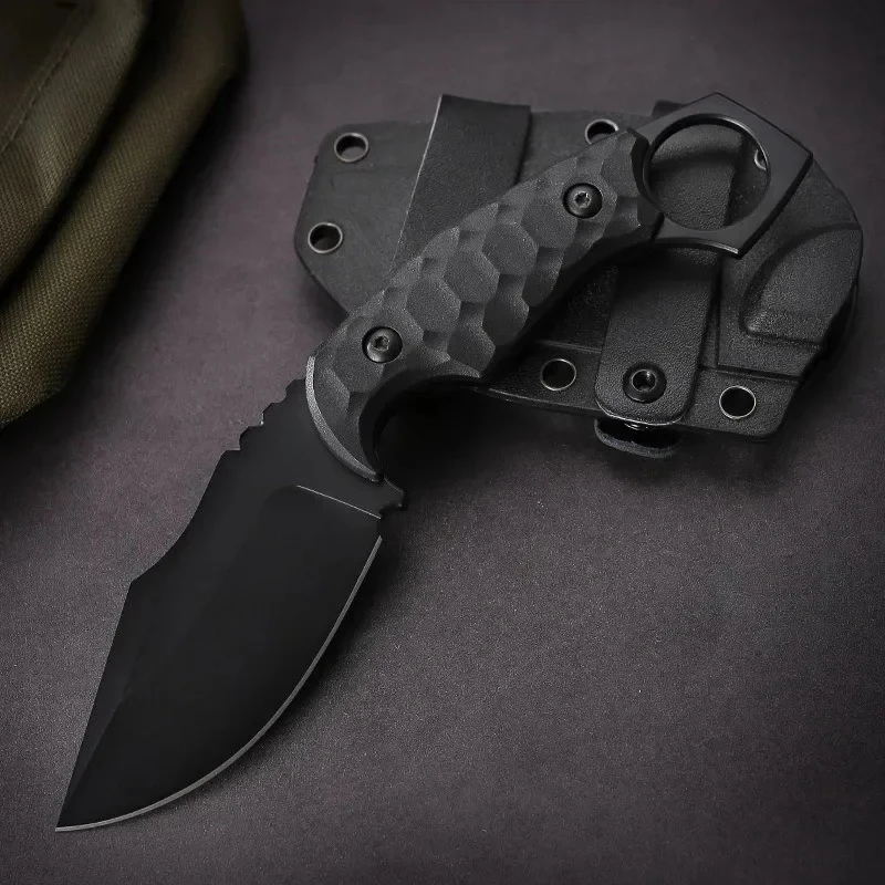 

Самый продаваемый небольшой прямой нож в оболочке с лезвием 8Cr13Mov G10, ручка для защиты пальцев, незаменимый предмет для любителей активного отдыха