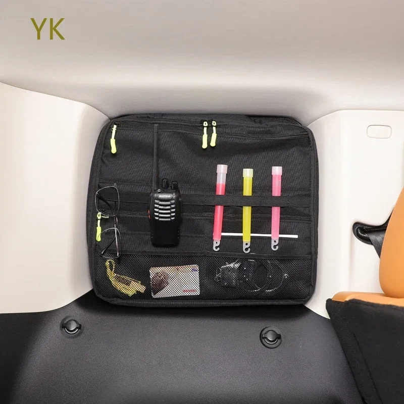 

For Haval Mastodon 2023-2024 Oxford Cloth Black Car Trunk Side Window Storage Bag Cargo Tools Tidying Package Car Accessories