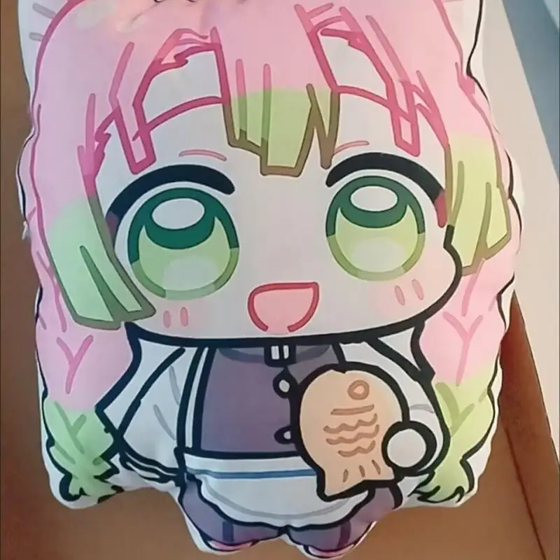 35Cm Demon Slayer Kanroji Mitsuri Kamado Tanjirou Q Version Plush Fill Doll Bedroom Bedside Table Decorat Friend's Birthday Gift