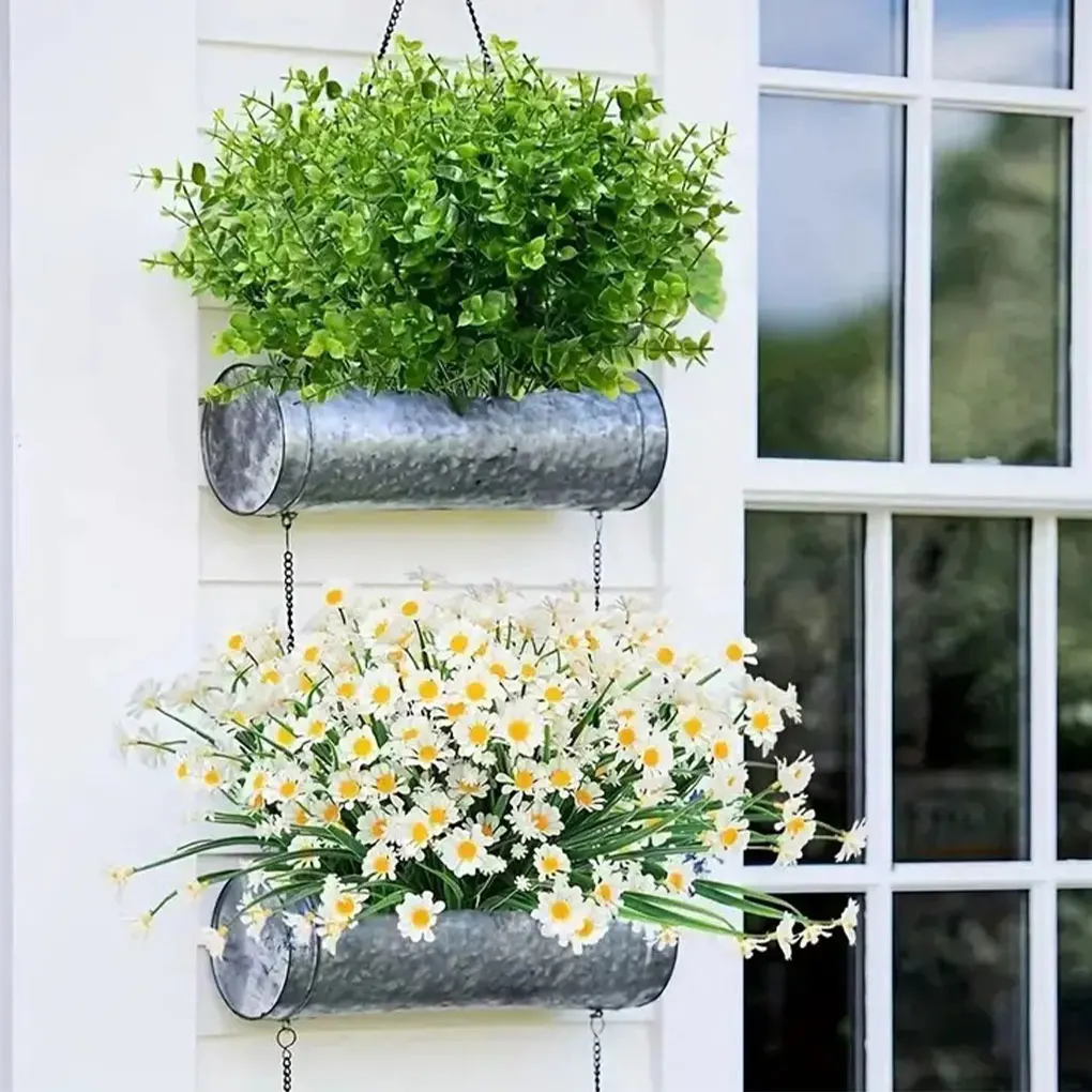 12x Green Low Maintenance Plastic Shrubs For DIY Bridal Bouquets Versatile Long-lasting Durability