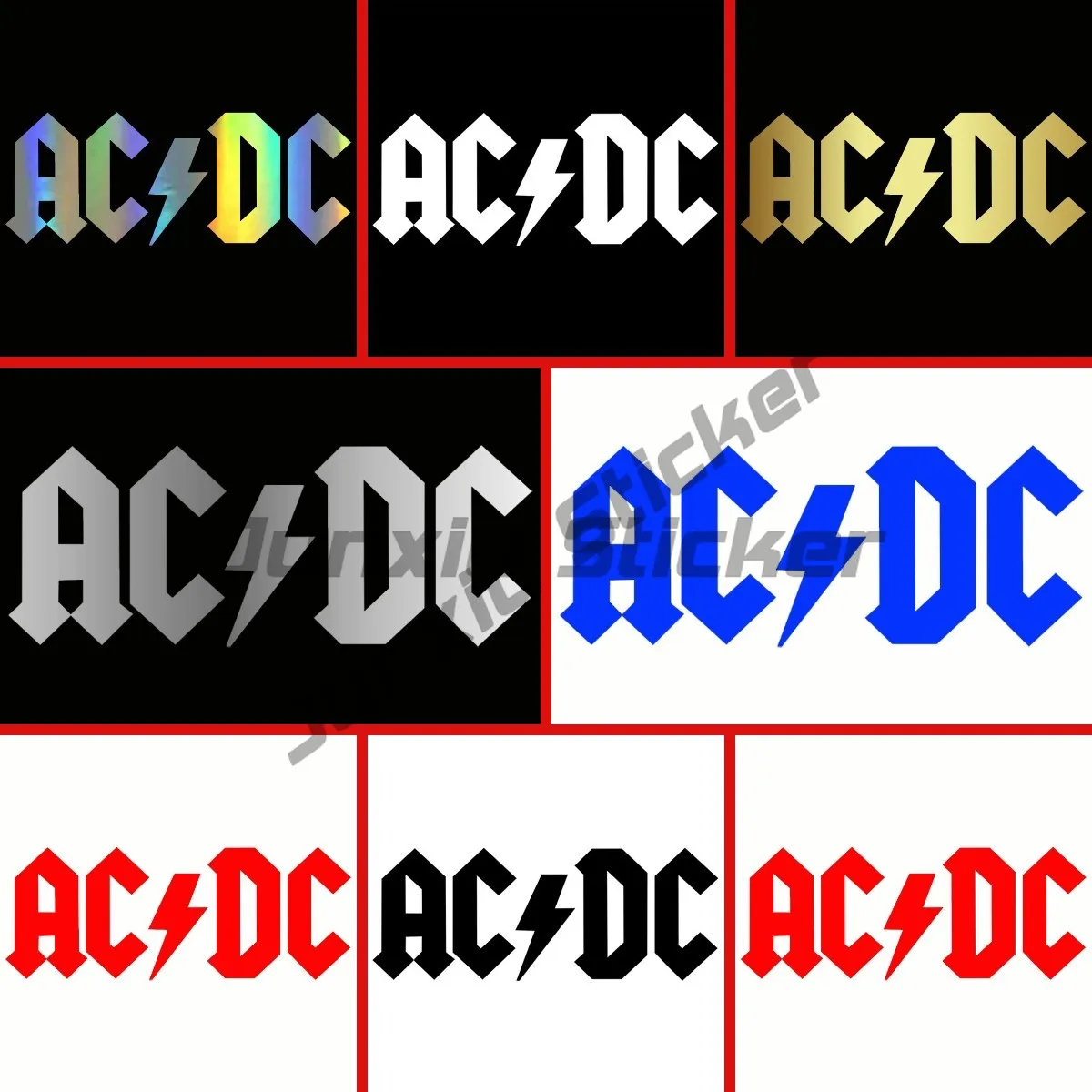 

High Quality Car Sticker 3D DCAC DC AC Cartoon Auto Stickers and Decals Motorcycle Rear Window Vinyl Stickers on Car Styling