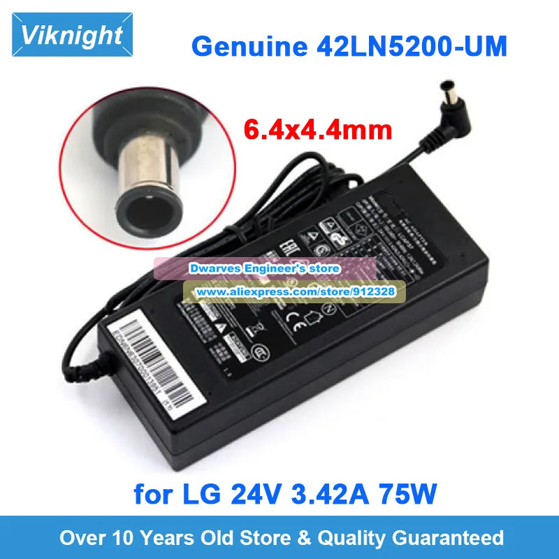 Genuine 42LN5200-UM AC Adapter 24V 3.42A 75W for LG LCD MONITOR LCAP37 2013 42LN5200-UM 42LN5200-SA 42LM5200-UM