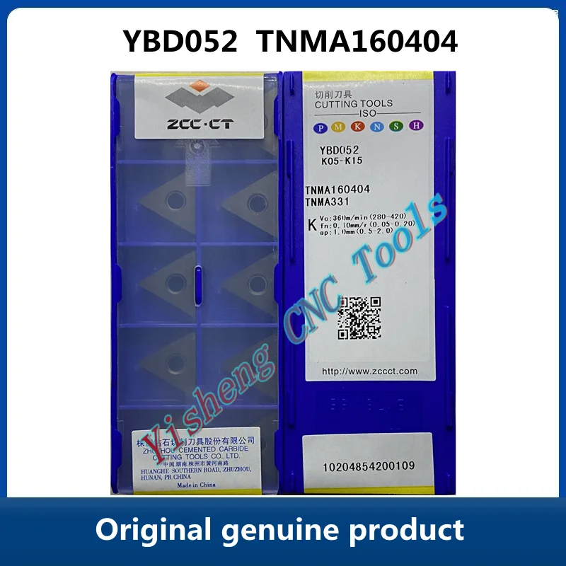 

Original ZCC CT YBD052 YBD152 TNMA160404 TNMA 160404 External Turning Cutting Boring CNC Tools Cement Carbide Inserts