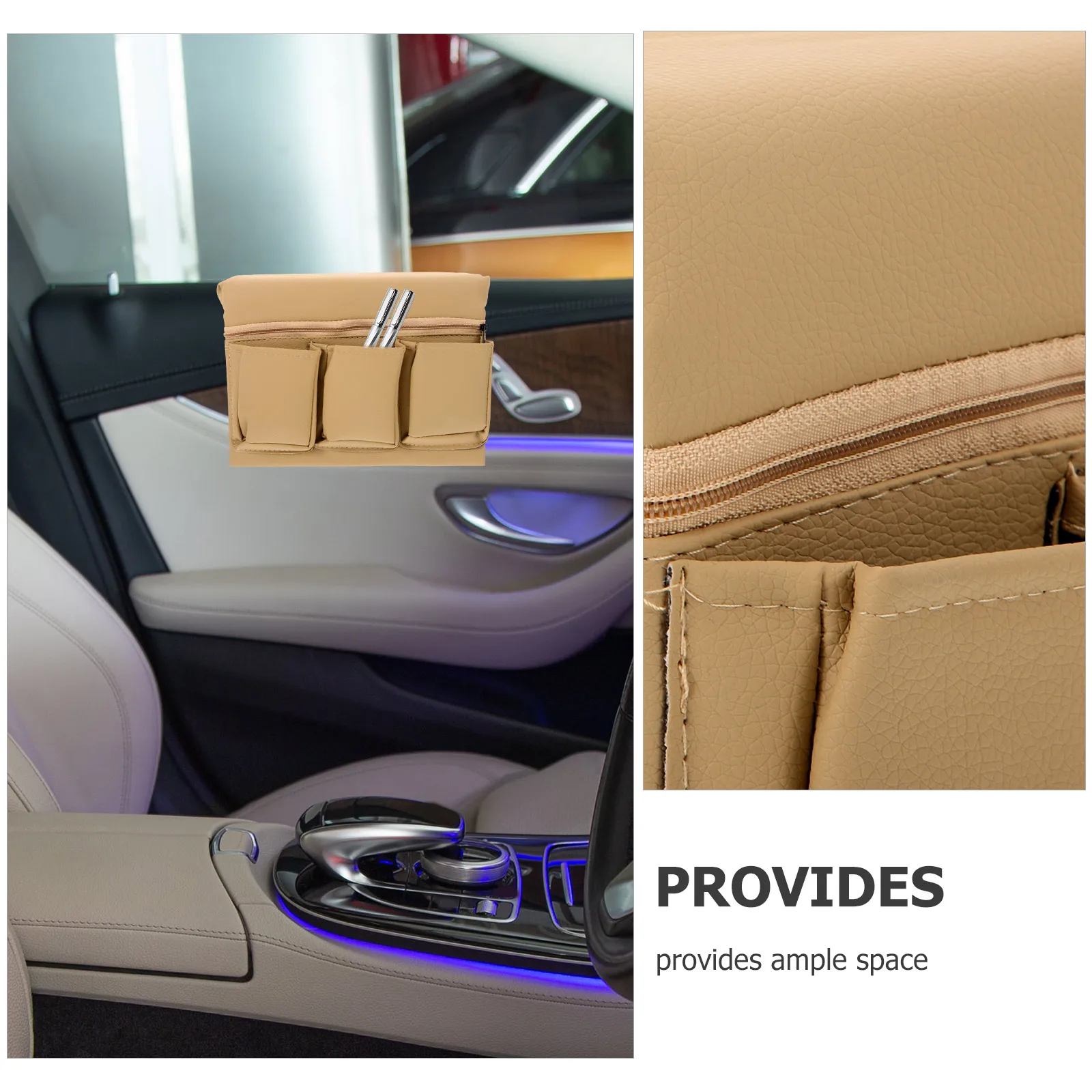 

Car Window Armrest Storage Box Organizer Universal Cover Height Support Beige Car Supplies Auto Door Pad