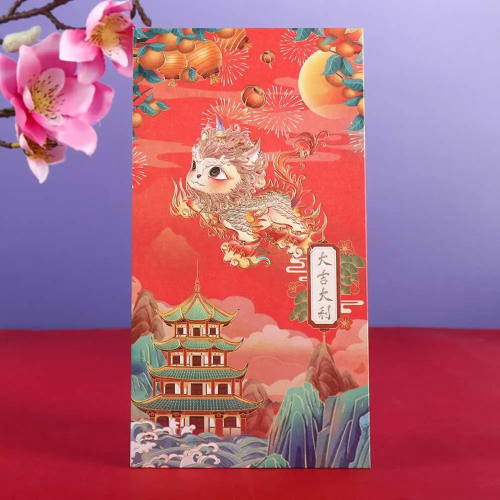 

Tradition Creative Lucky Money Crane Spring Festival Decoration Blessing Red Pocket Chinese New Year Bless Pocket Red Envelope
