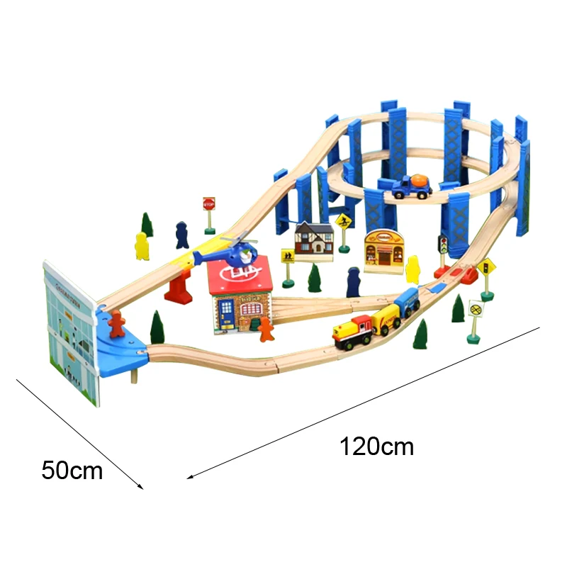 

Ring Track Transport Train Tarmac Set Children's Rail Car Toy Compatible With Wooden Train 1:64 Over Three Years Old Pd04