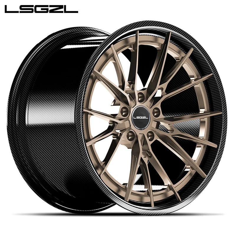 

LSGZL Carbon Fiber Wheel 18 19 20 21 Inch Aftermarket Staggered 4x4 Off-road Wheels 5x130 5x114.3 5x127 6x139.7 for Car Wheel
