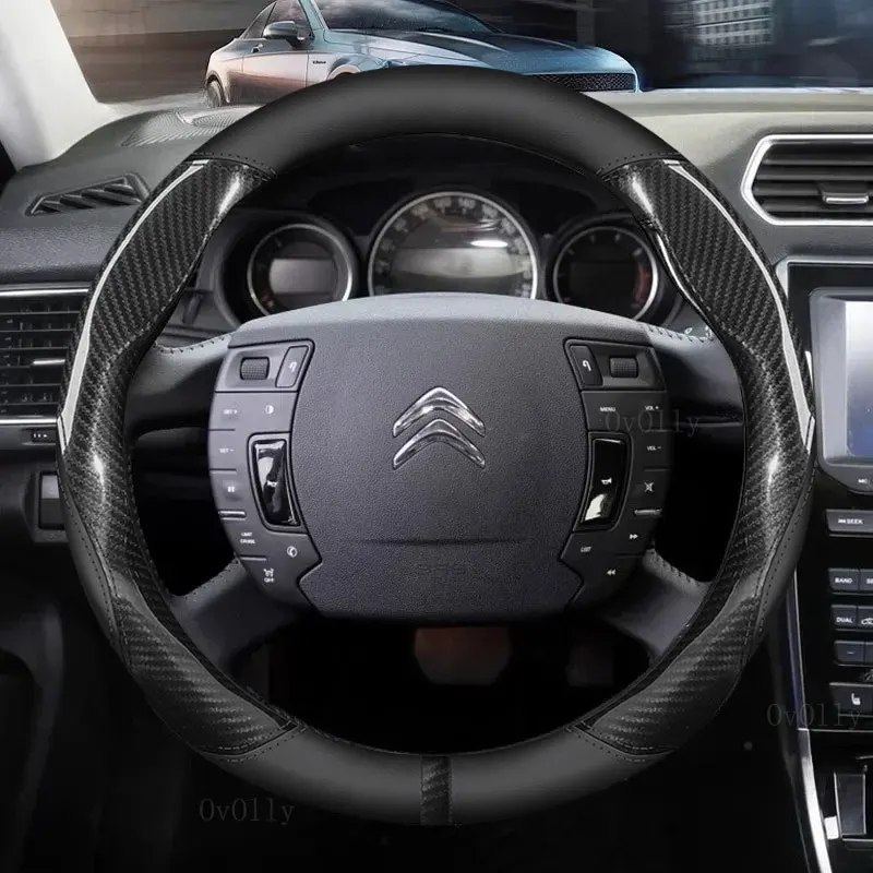 Breathable Suede Car Steering Wheel Cover Auto Accessories For Citroen C1 C2 C3 C4 C5 C6 VTS DS3 Xsara C-Crosser Berlingo Jumpy