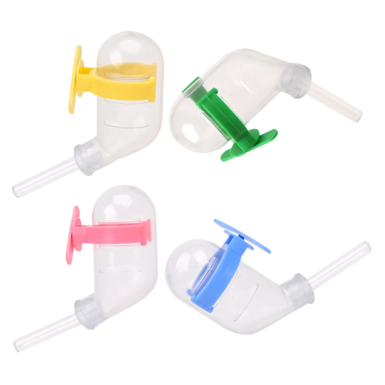 

4Pcs Hamster Waterer Premium Anti-Leakage Automatic Water Feeder Easy Cage Install Pet Drinking Supplies Drinking Bowl