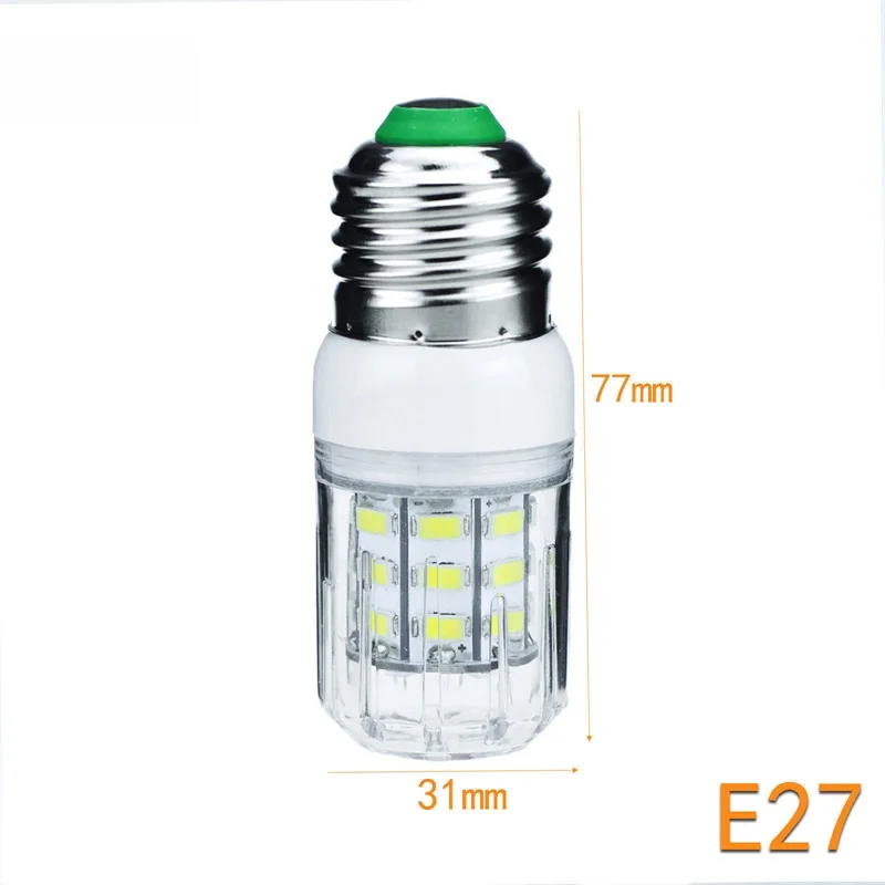 E27 E14 E12 E26 7W Led Corn Light LED Bulb 5730 SMD 110V 220V DC 12V 24V 27 LEDs Lamps Christmas Chandelier Candle Lighting