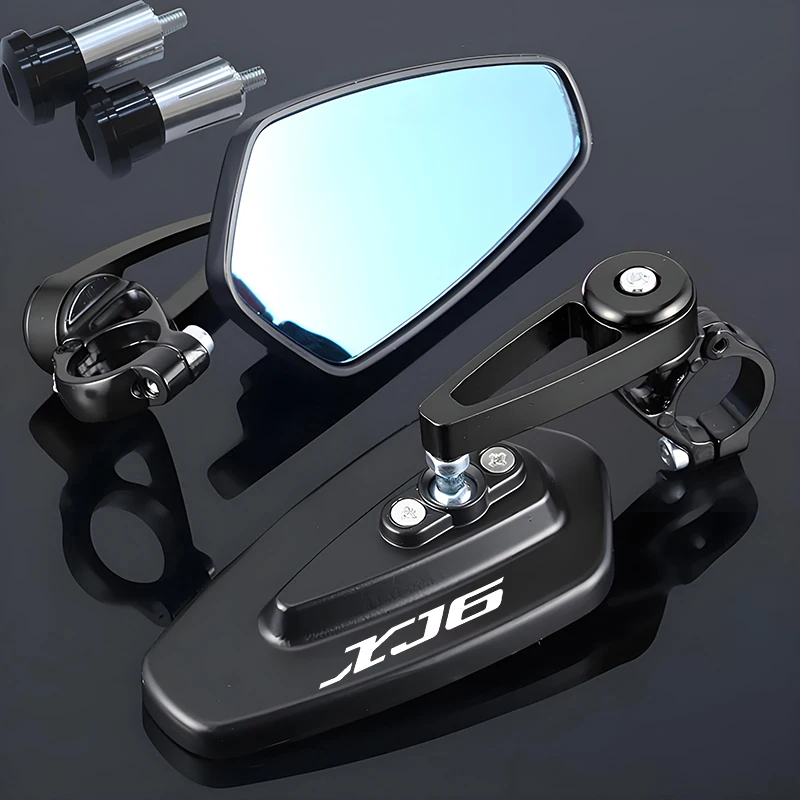 For Yamaha XJ6 N DIVERSION Universal Motorcycle Mirrors Rearview 2pcs Handle Bar End Mounting