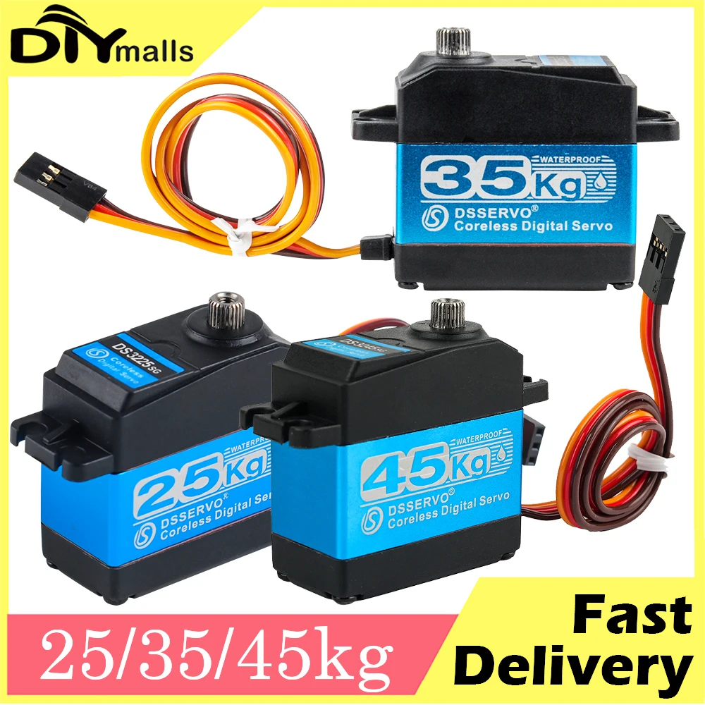 DS3225 DS3235 DS3245 25kg 35kg 45kg High Torque Coreless Digital Servo Motor 180/270 Degree Stainless for Baja Car RC Robot