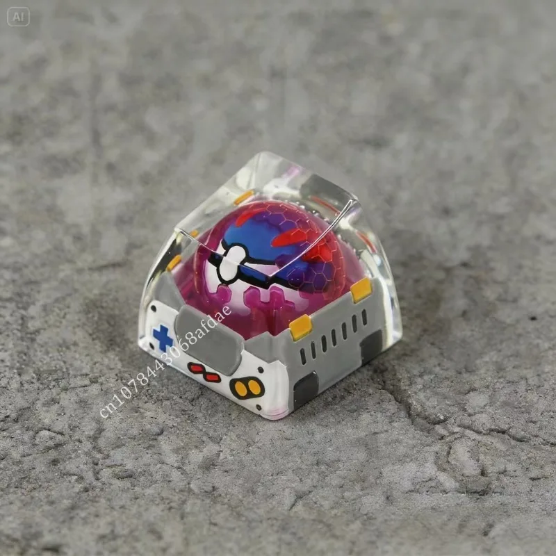 Anime Original Pokemon Resin Keycaps Characters Pokeball 3D Keycap For Mechanical Keyboard Personalized Decoration Cool Gifts - view 5
