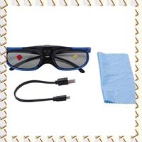 A14M 2X Rechargeable DLP Link 3D Glasses Active Shutter Eyewear For Xgimi Z3/Z4/Z6/H1/H2 Nuts G1/P2 Benq Acer