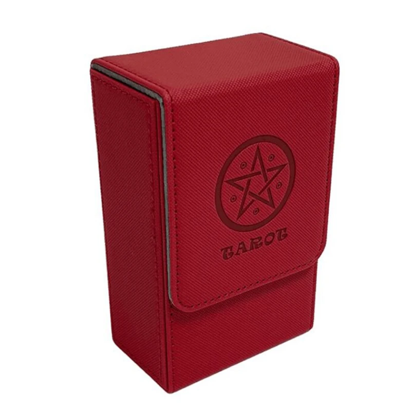 Board Game Card Sleeve Holder Box Tarot Cards Box Capacity Tarots for Case Container Collection PU Leather