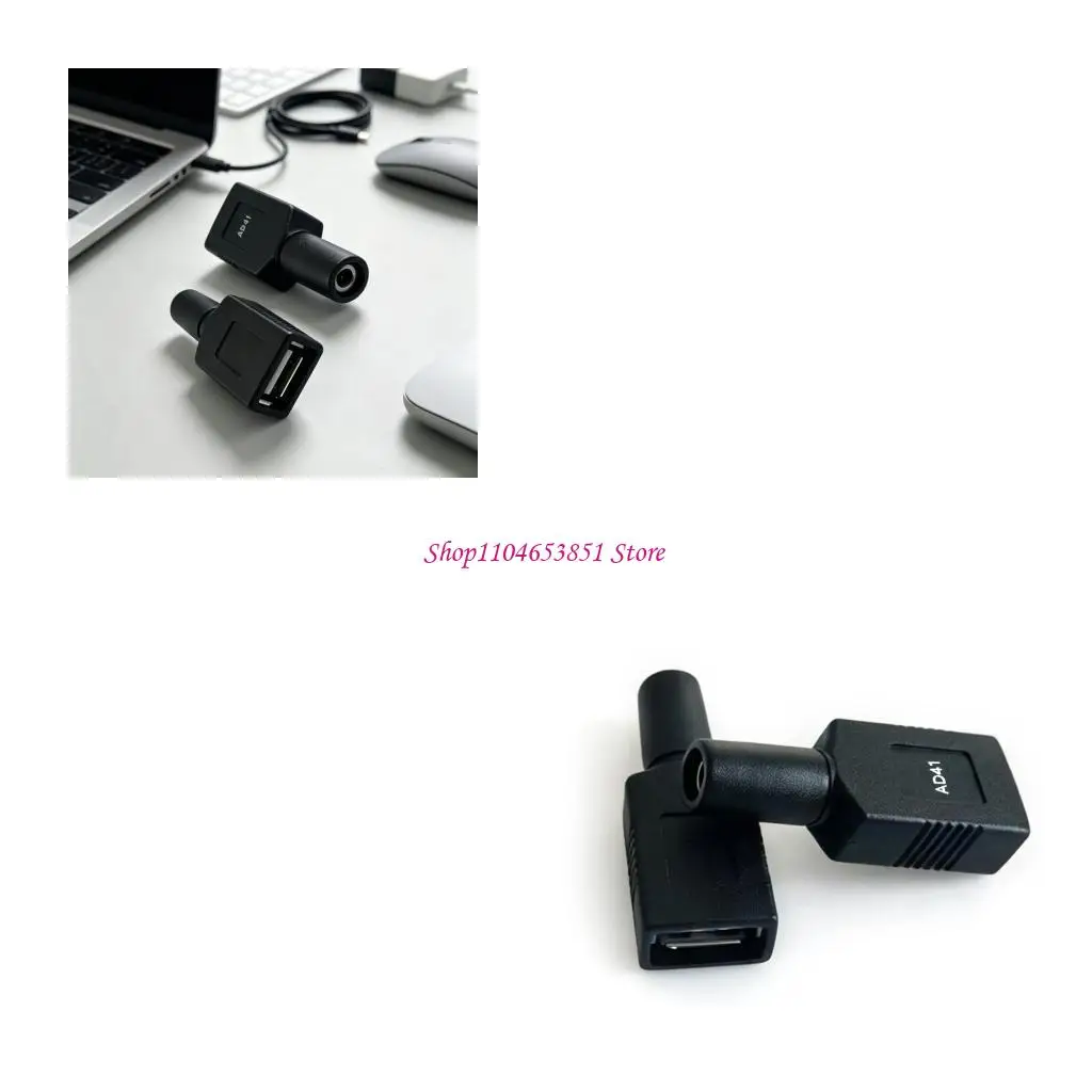 3.5 X 1.1 Mm Female and USB Female 5V Charging Connector , 2 Count for Small Electronics, Replacement Choice, Black, Power Only