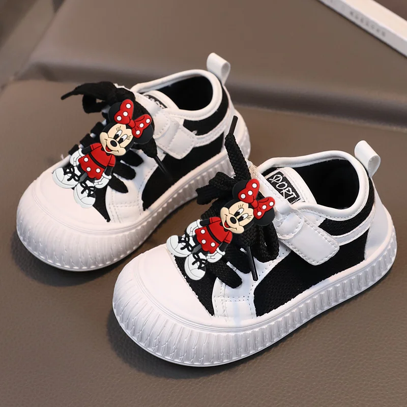 

Mickey Mouse Summer Children Canvas Casual Shoes Boys Board Shoes Spring and Autumn Girls Soft Sole Baby Sports Board Shoes