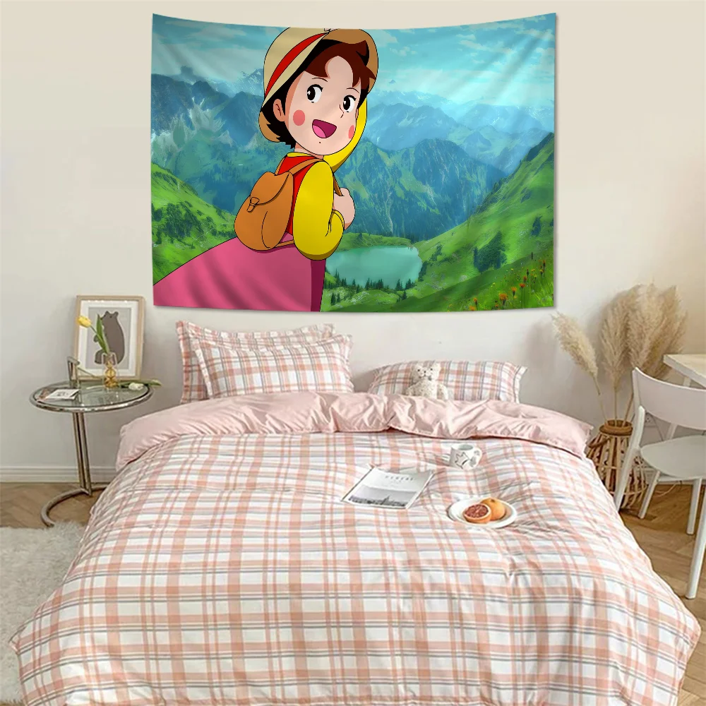 Heidi Cartoon Cartoon Tapestry Art Science Fiction Room Home Decor Wall Hanging Home Decor