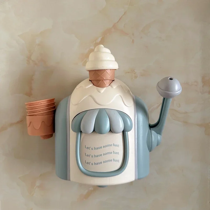 Ice Cream Foam Machine Car Bath Toys Toddler Ice Cream Maker Bubble Foam Play Machine Powerful Suction Delicate Supplies