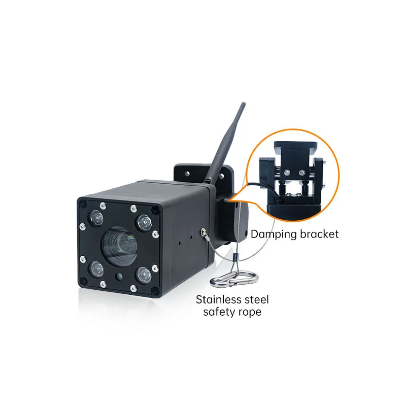 Waterproof Zoom Wireless Blind Spot Detection Camera System with Foot Pedal for Tower Crane