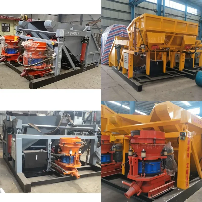 Slope protection cement one-to-one concrete shotting unit, automatic feeding and hoisting shotting truck, hydraulic dry