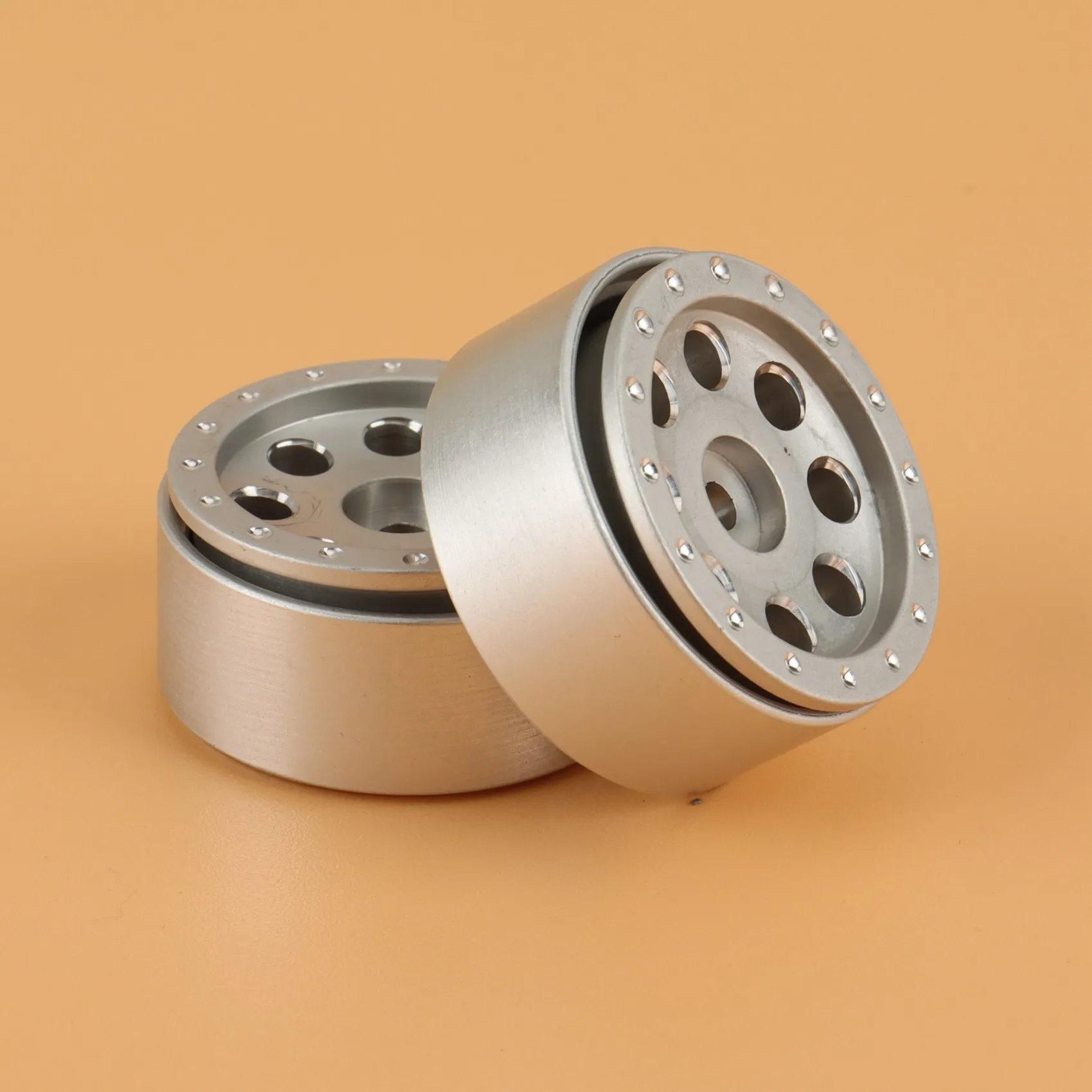 Eco-Friendly-4Pcs 1.0 CNC métal Mini chenille Beadlock jante de roue moyeu pour 1/24 RC voiture sur chenilles Axial SCX24 90081 pièces de mise à niveau