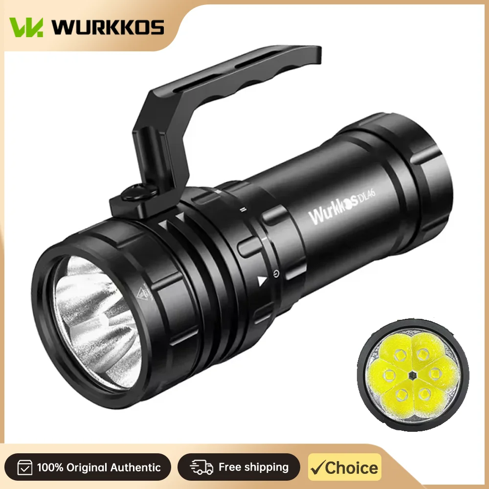Wurkkos DL46 Diving Flashlight 20000 Lumens 6500K Color Temperature USB-C Charging Port Ultra-Bright Dive Light