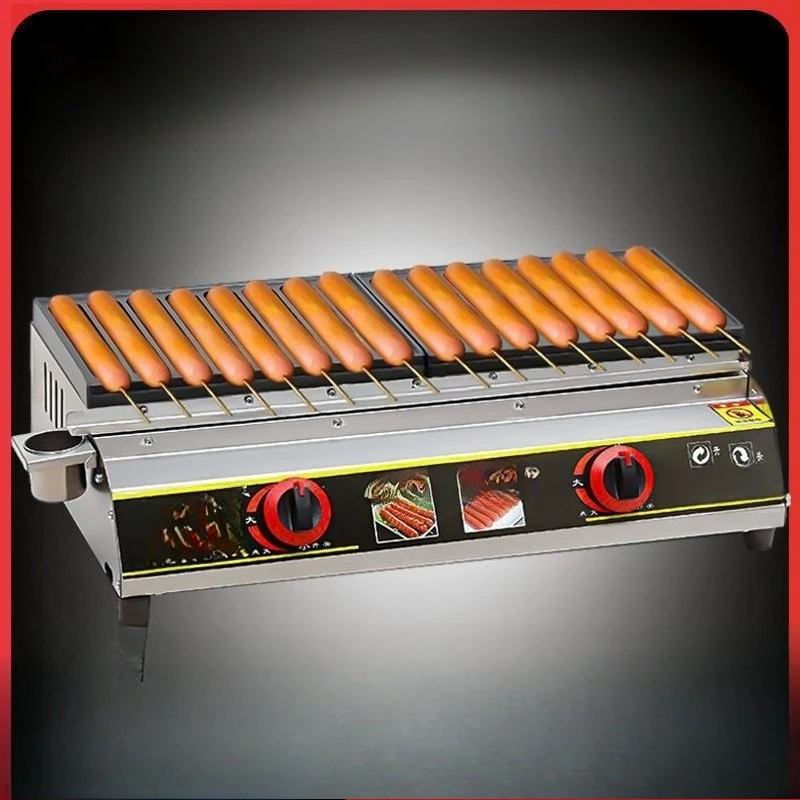 

Golden crispy sausage grill machine gas starch sausage commercial night market stall Internet celebrity grill sausage machine