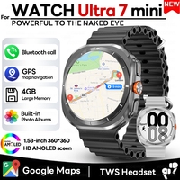 2025New 4GB Memory Smart Watch Galaxy Watch 7 Ultra mini AI Translation GPS Tracks Maps Music Player TWS Headphon Calling Watch