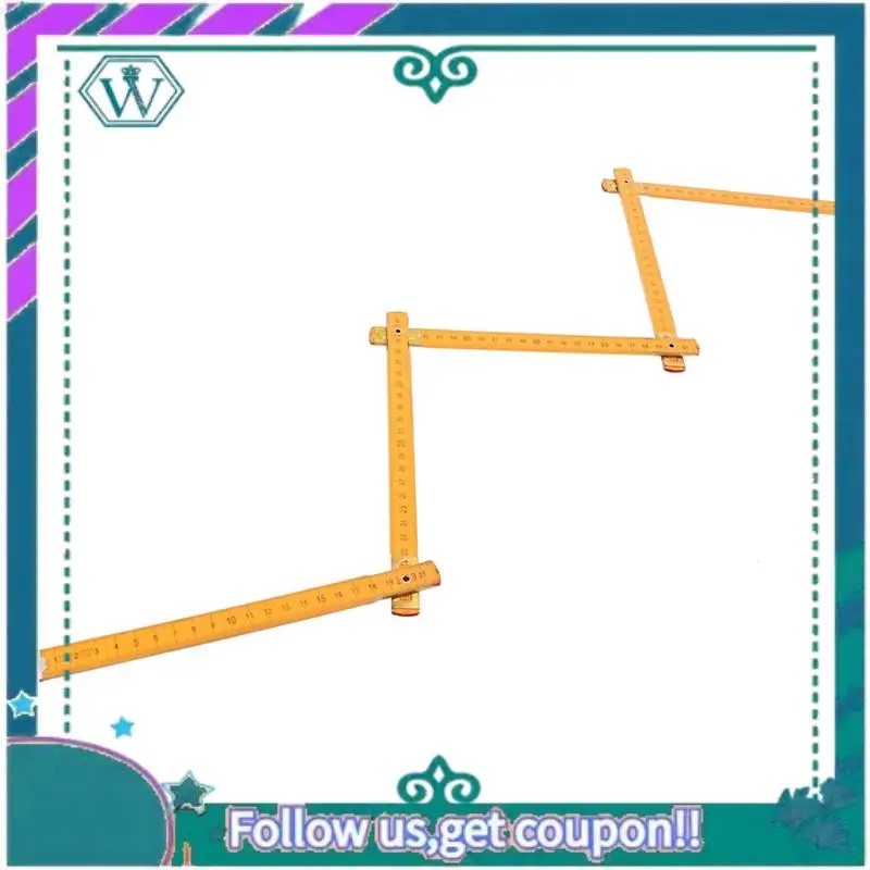 A75Q-3X Portable Carpenter Wooden Folding Ruler 100Cm/39Inch