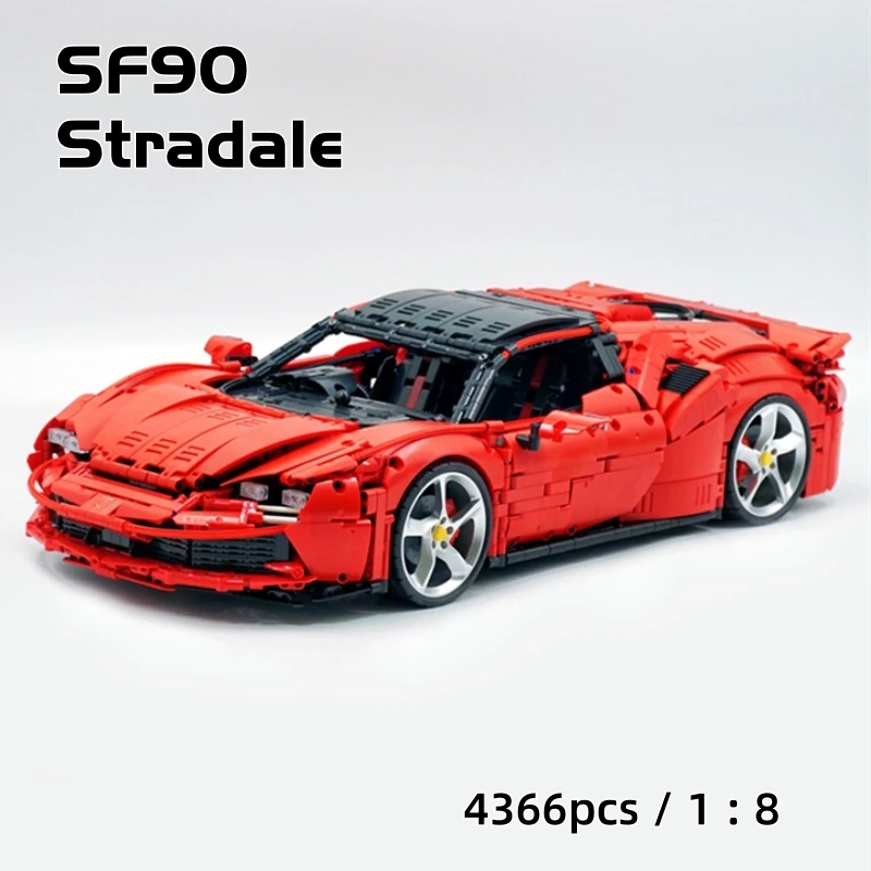 

NEW IN STOCK MOC 72952 SF90 Stradaler Sport Car 1:8 Model 4366pcs Technology Compatible Hight-tech MOC Building Blocks Brick Toy