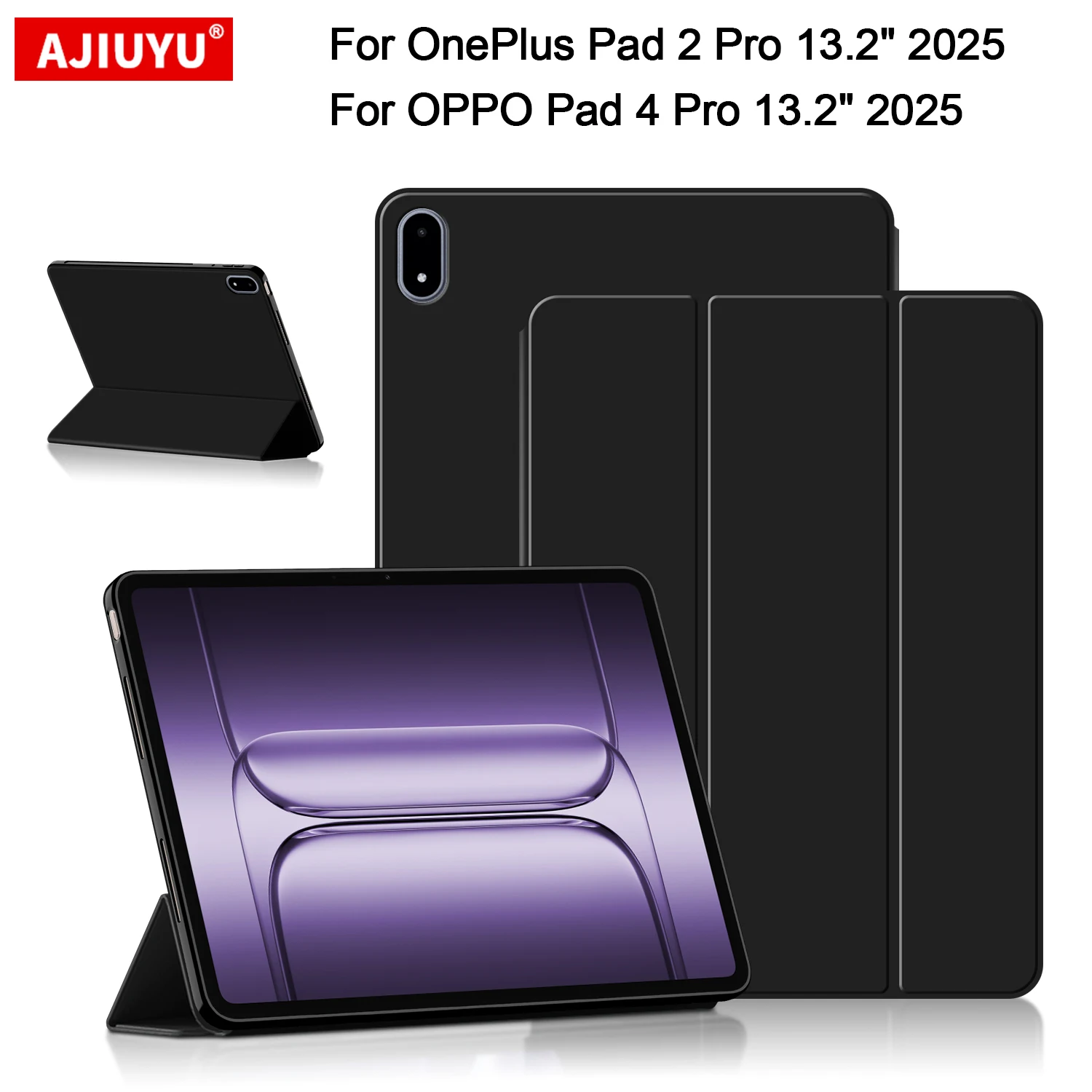 

Чехол для OnePlus Pad 2 Pro 2025 13,2 дюйма, складная подставка из искусственной кожи, мягкая силиконовая задняя крышка для OPPO Pad 4 PRO 13,2 дюйма, смарт-чехол с автоматическим пробуждением