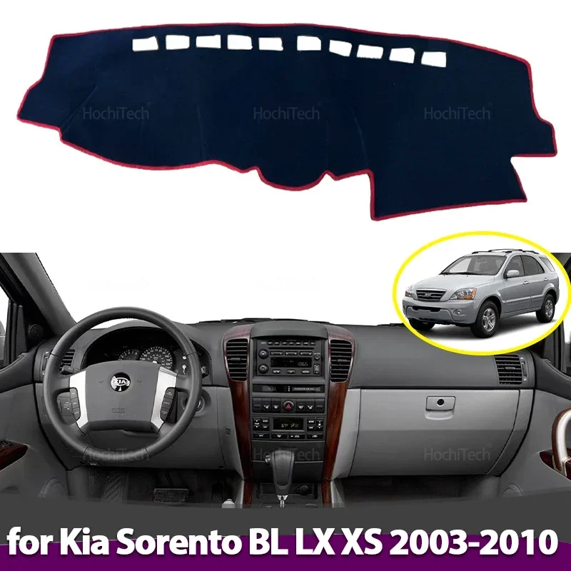 Anti-Rutsch-Armaturenbrett-Abdeckung, Schutzpolster, Autozubehör, Sonnenschutz, Teppich für Kia Sorento BL LX XS 2003–2010 2004 2005