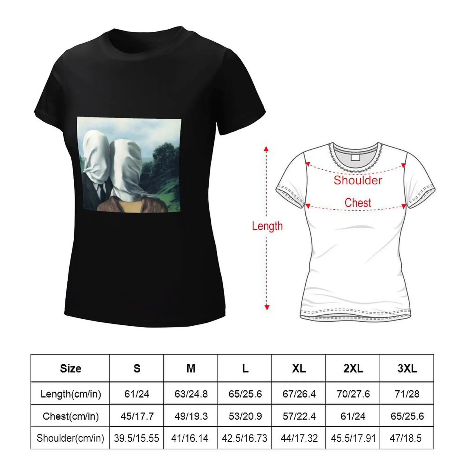 rené magritte surrealism art T-shirt cute tops oversized western t-shirt dress for Women