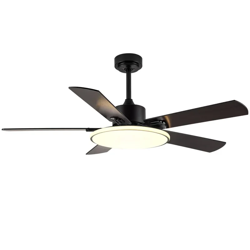 Simple modern fan dining room ceiling fan light, living room fan chandelier, strong wind bedroom with remote control