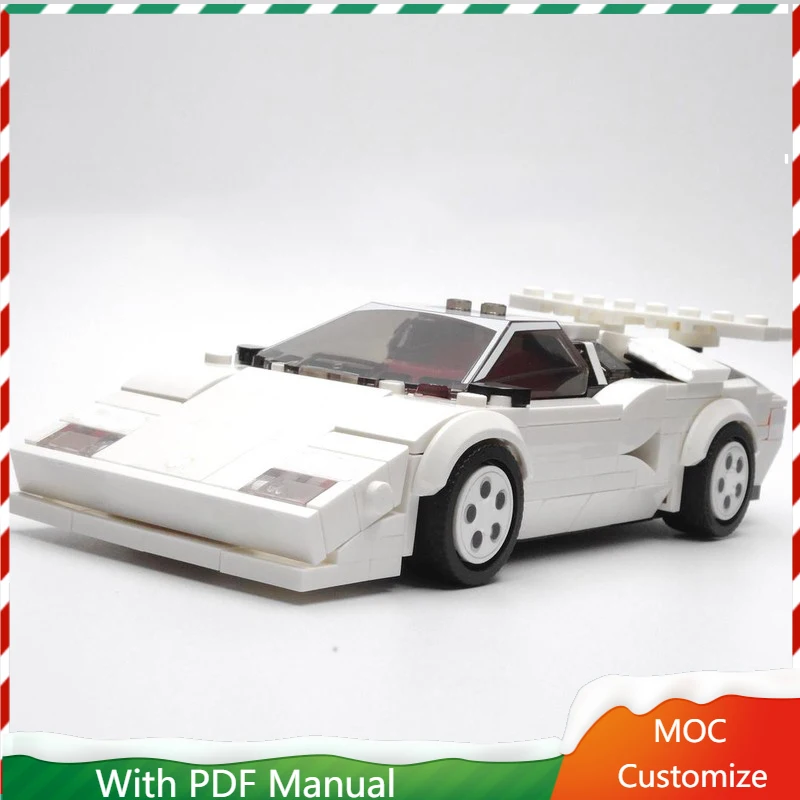

165 PCS MOC Creative White Sports Car Technology Modular Model Building Block Model For Kid Assembly Display Toys Birthday Gift