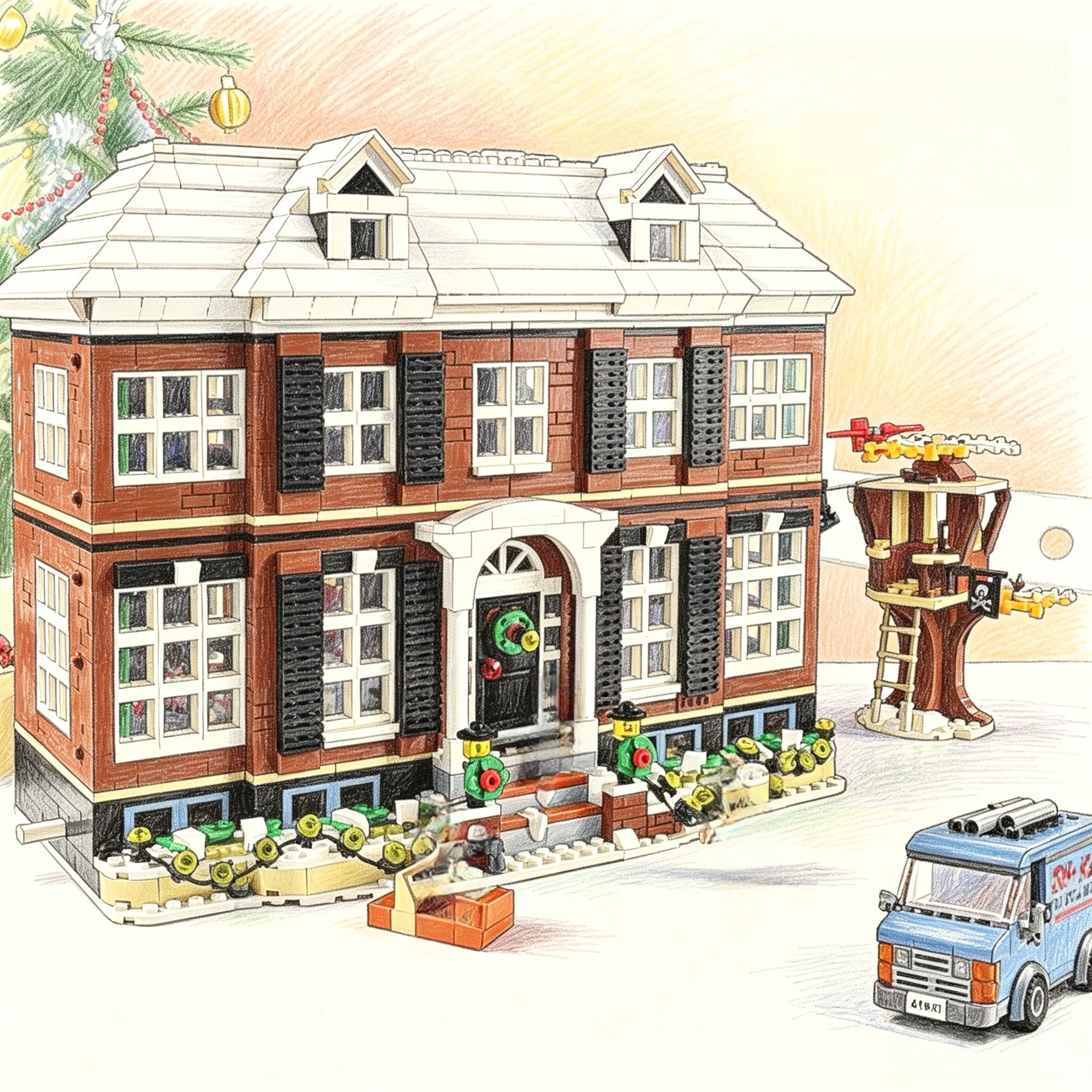 Spot 3955 pieces of family atmosphere kid home model building blocks bricks educational birthday Christmas gift toys