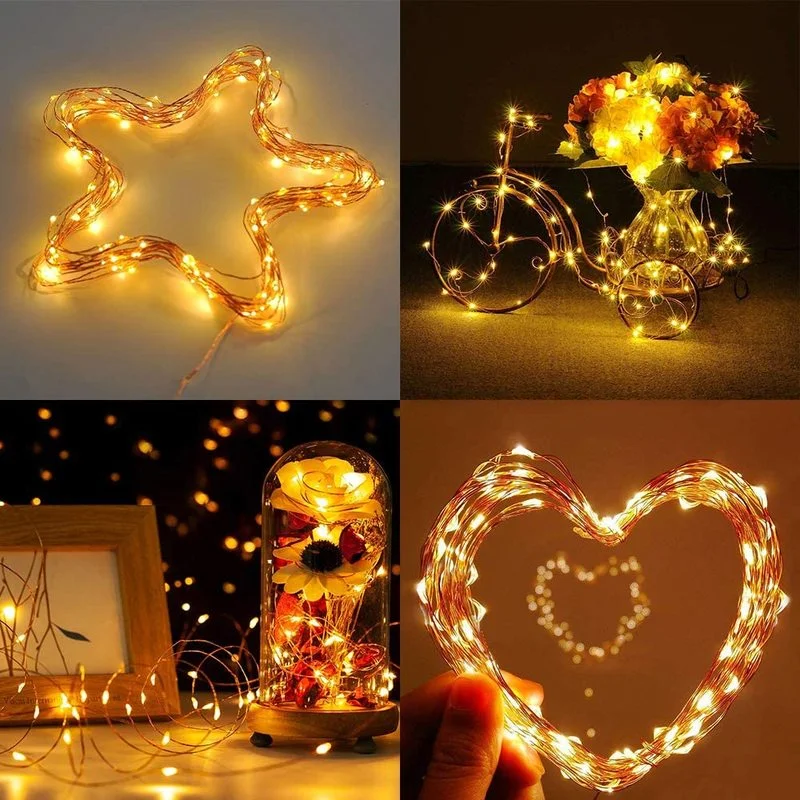 10 20M LED Fairy Lights filo di rame alimentato tramite USB decorazioni natalizie String light festa di nozze decorazioni di capodanno ghirlanda 2022