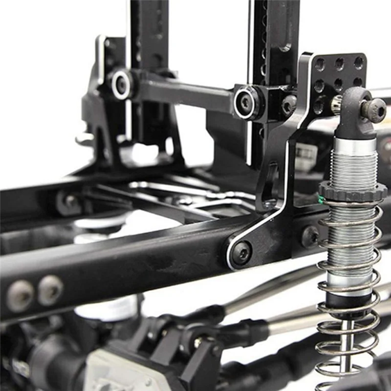 4 Uds. Soporte de torres de choque delanteros y traseros de aluminio para 1/10 RC Crawler TRX-4 TRX4 piezas de mejora, rojo