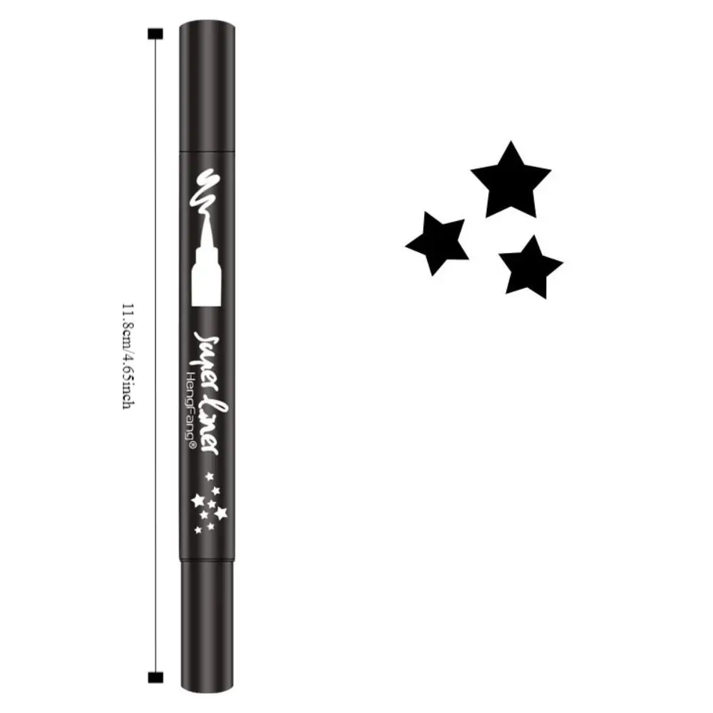 Heart/Moon/Star Designs Moonlight Glam Eyeliner Pen Waterproof Anti-Oil Tattoo Stamps Long-Lasting Smudge-Proof