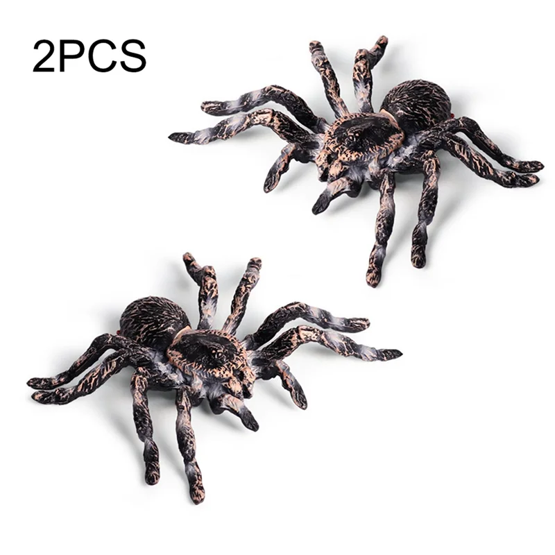 4 unidades 9,5 cm grande falso realista aranha inseto modelo divertido Halloween assustador adereço