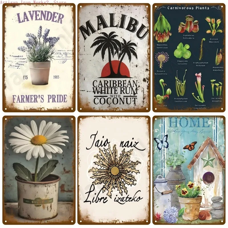 6Pcs Metal Signs Vi…