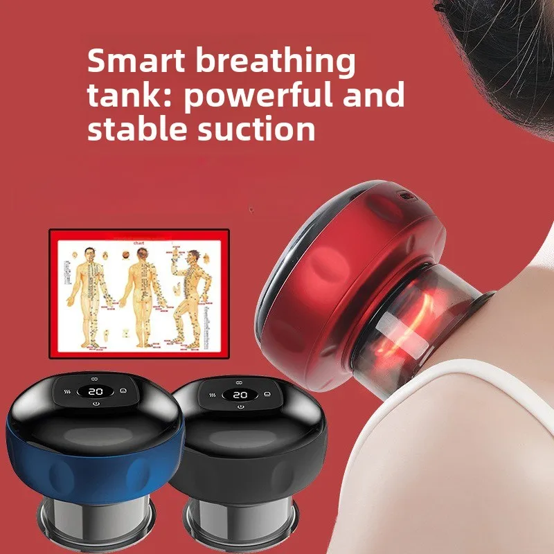 

Электрический массажер Гуа Ша с подогревом, инструмент для скребков и банок меридианов, терапия всего тела для домашней релаксации